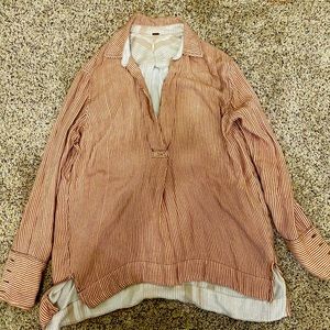 Free People oversized cotton shirt